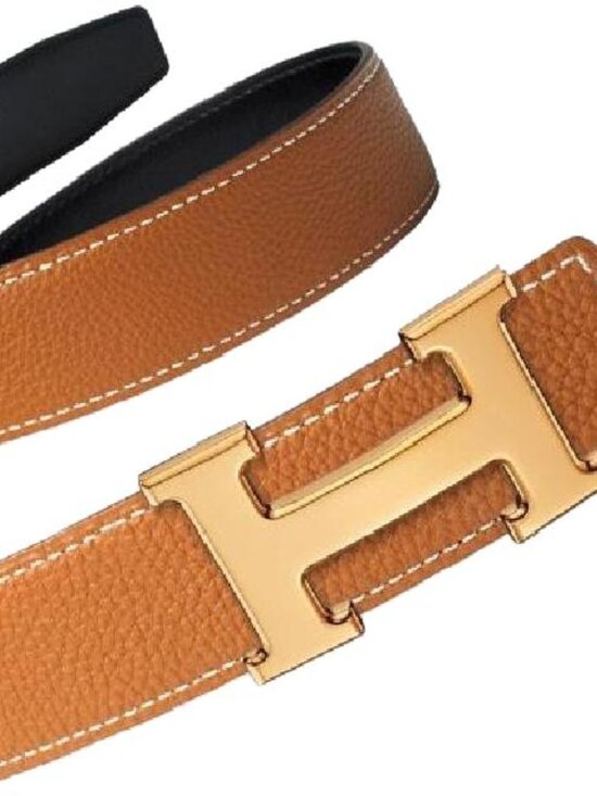 NIB Hermes Constance Reversible Belt Leather 90